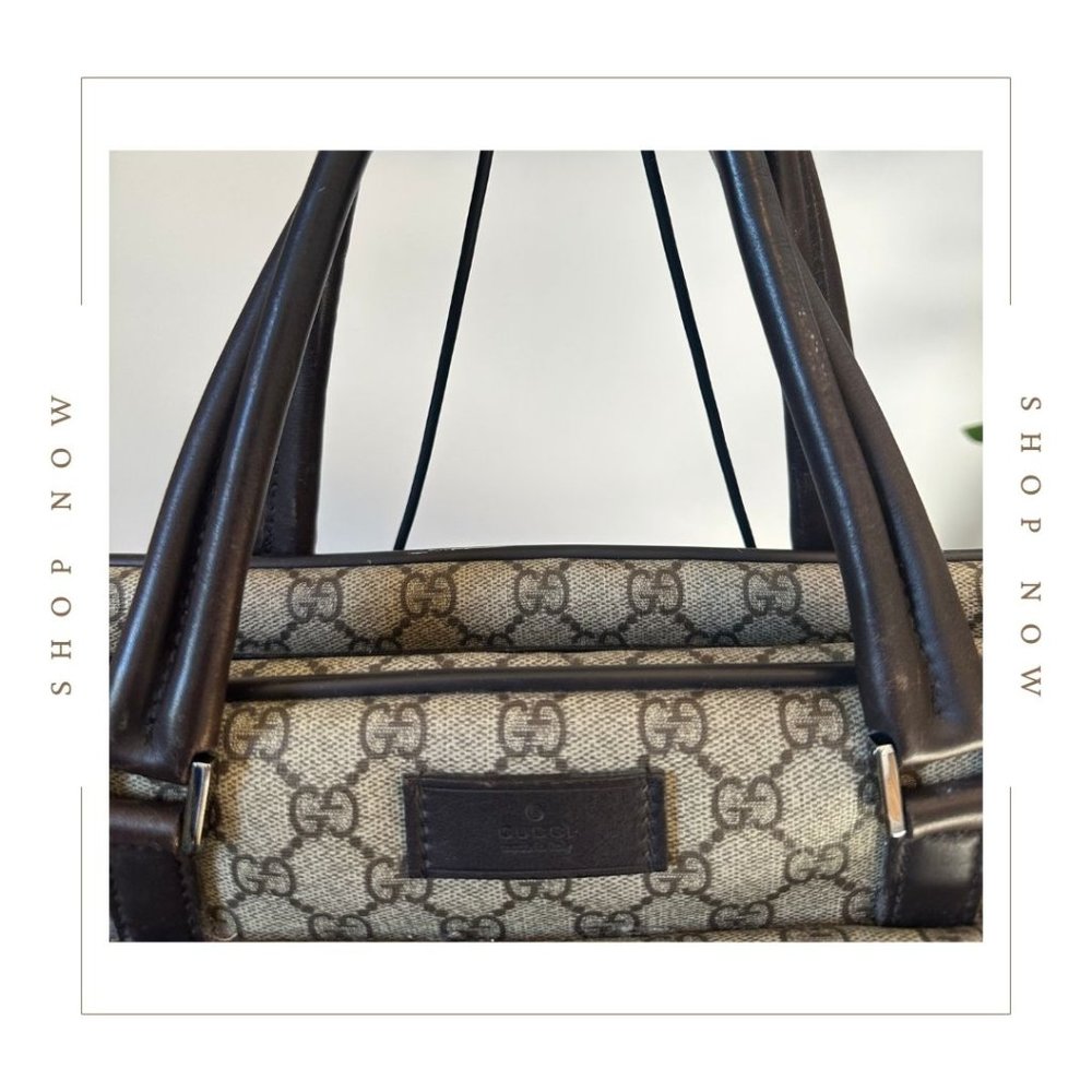 Vintage Gucci GG Supreme Canvas Satchel - Picture 6 of 16